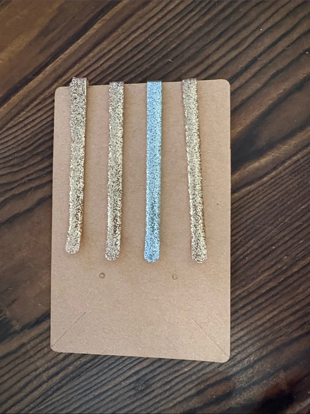 4 Metallic glitter hair barrettes